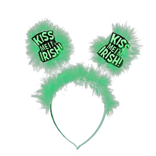 Haarspangen Damen Metall Erwachsene Festival Stirnband Dekoration Stirnband St Green Party Mode Patrick's Irish Andere Haarclips Klein (F, One Size) von HZling