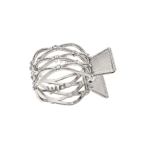 Hairclip Metall-Haarspangen Rutschfeste hohe Pferdeschwanz-Haarklemmen für Frauen dünnere Haare mit starkem Halt Mode-Haarschmuck Haarspange Metall (G, One Size) von HZling