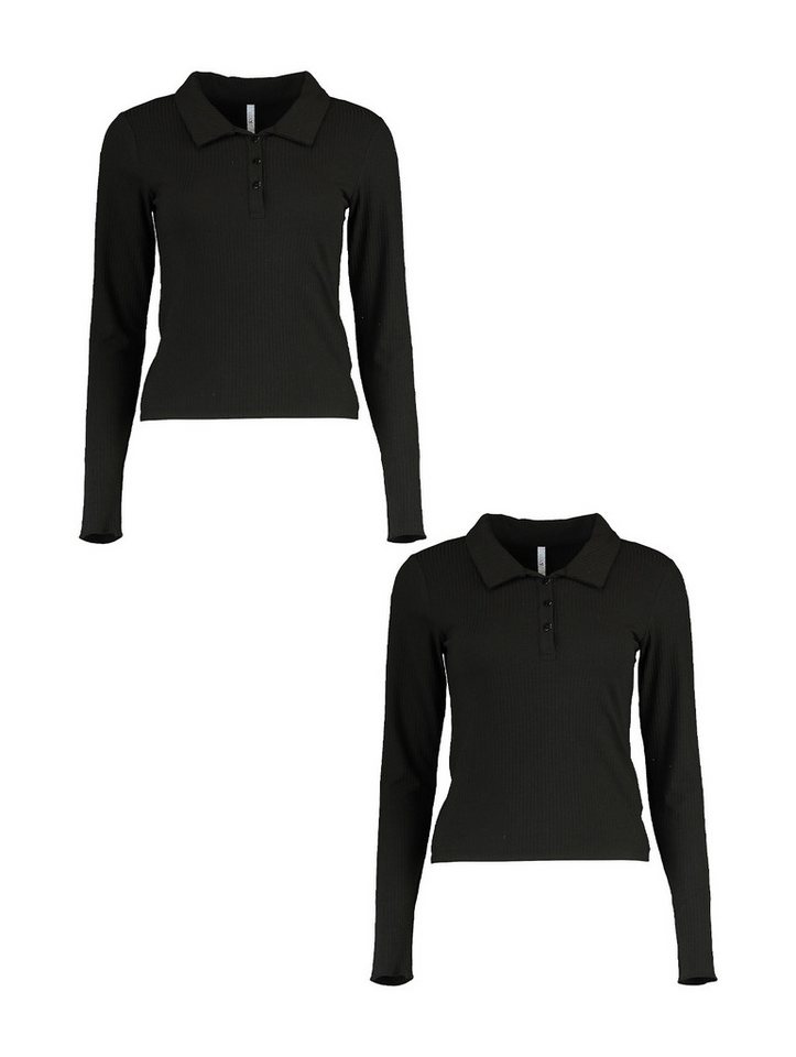 HaILY’S Blusenshirt 2er-Set lässiges Langarm Poloshirt (2-tlg) LS P TP Feliz von HaILY’S