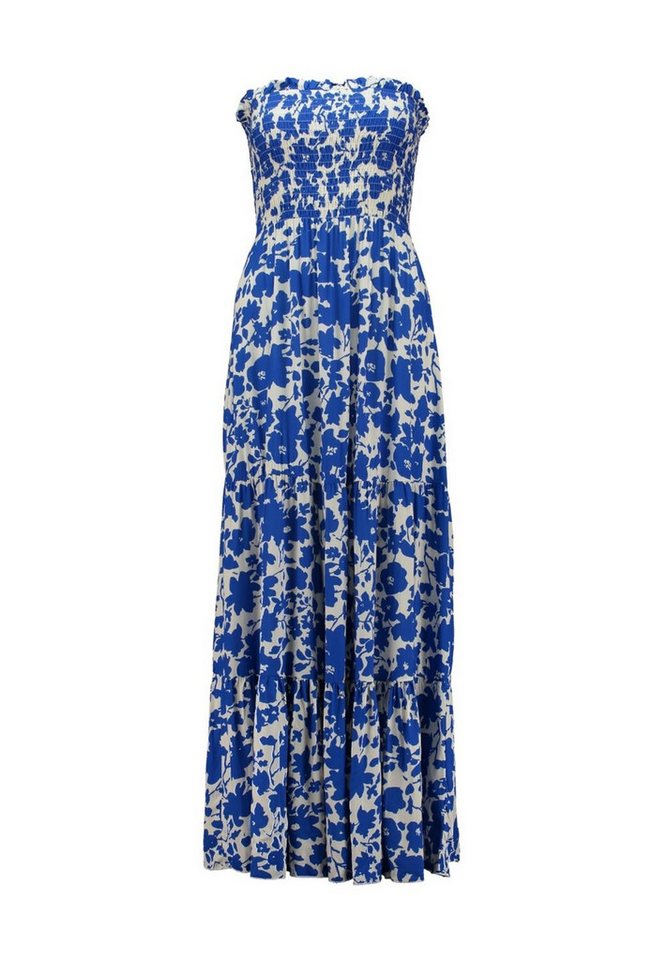 HaILY’S Sommerkleid Haily`s Gesmoktes Maxikleid Blau Weiß von HaILY’S
