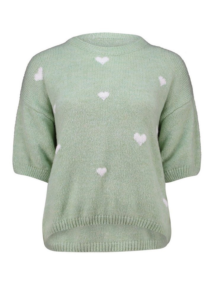 HaILY’S Strickpullover SS A SK Ki44ssy sage green/white hearts von HaILY’S