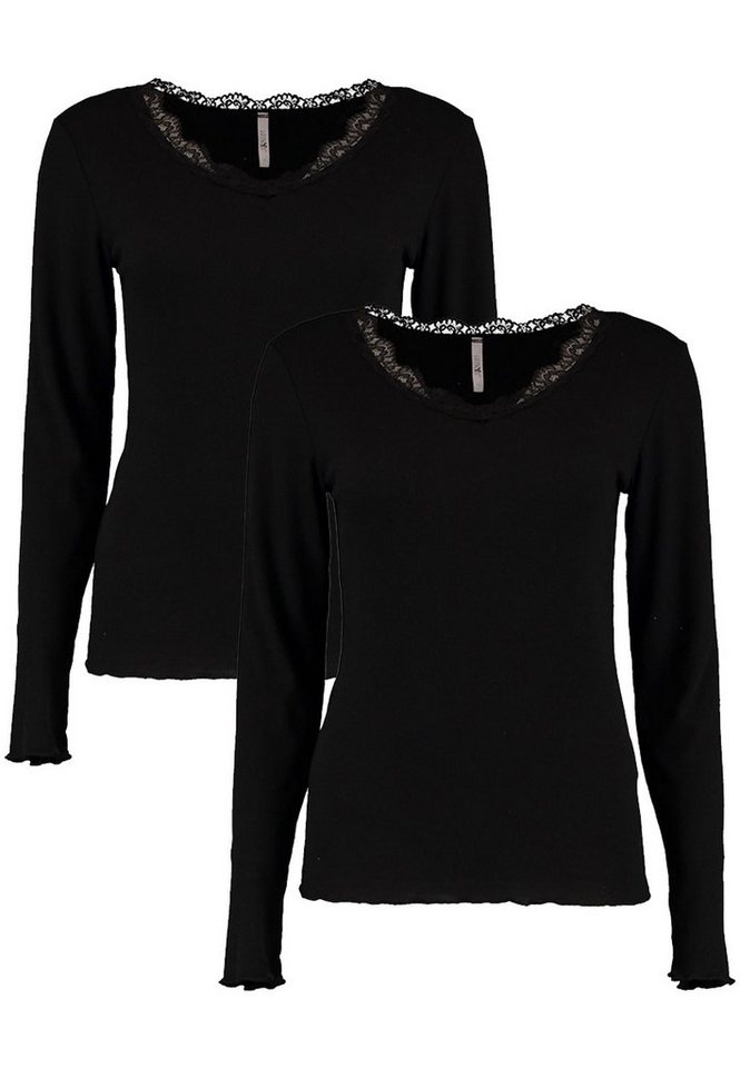 HaILY’S T-Shirt Langarm 2-er Set Spitzen Fi44ona (2-tlg) LS V TP Fi44ona von HaILY’S