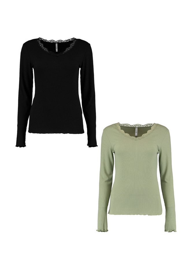 HaILY’S T-Shirt Langarm 2-er Set Spitzen Fi44ona (2-tlg) LS V TP Fi44ona von HaILY’S