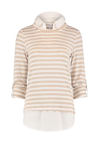 Hailys Damen Kragen Pullover Leger mit Streifen Design Stretch Shirt Hemd Sweater Li44nda, Farben:Braun, Größe:L von Hailys