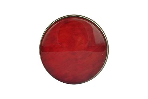 Magnetbrosche, Clip, Schmuckanhänger aus Edelstahl, 20mm, handgefertigt, rot von HaJuNa