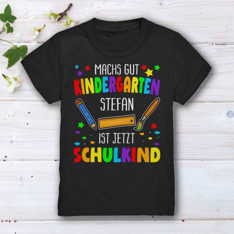 Machs Gut Kindergarten Einschulung Schulanfänger Geschenk Name Personalisiert Wunschname 2025 Jungen Mädchen Geschenkidee T-Shirt von HaLiLuDesigns