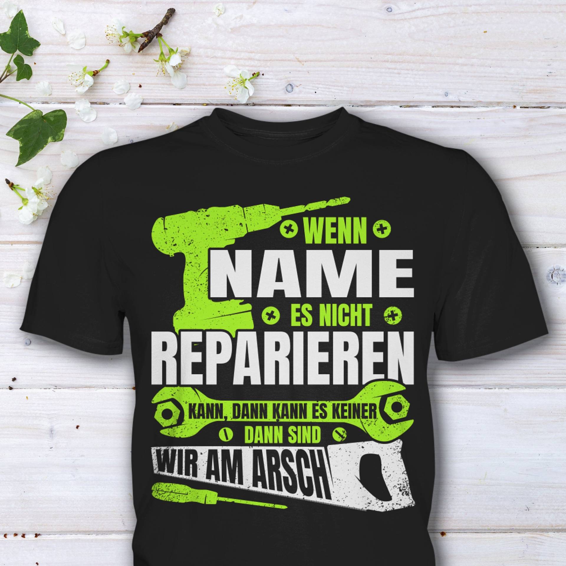 Wenn ... Es Nicht Reparieren Kann, Individuelles Heimwerker Und Handwerker T-Shirt Mit Wunschname Als Personalisiertes Geschenk Wenn ... Es Nicht Reparieren Kann, Individuelles Heimwerker Und Handwerker T-Shirt Mit Wunschname Als Personalisiertes Geschenk von HaLiLuDesigns