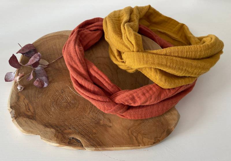 Musselin Haarband // Drahthaarband Zum Selber Binden in Verschiedenen Farben Für Den Herbst von HaLoHandgemacht