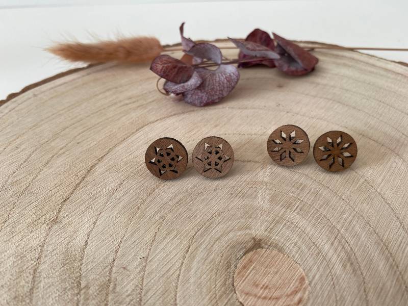 Ohrstecker Holz // Holzohrstecker Aus Edelstahl Holzohstecker Rund //Holzohrstecker Damen Ohrstecker Holz // Holzohrstecker Aus Edelstahl Holzohstecker Rund //Holzohrstecker Damen von HaLoHandgemacht