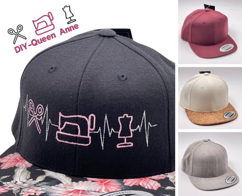 Cap Nähen - Stickerei Kinder- & Erwachsenengrößen Motiv, Text Individualisierbar von HaNiDaFASHION