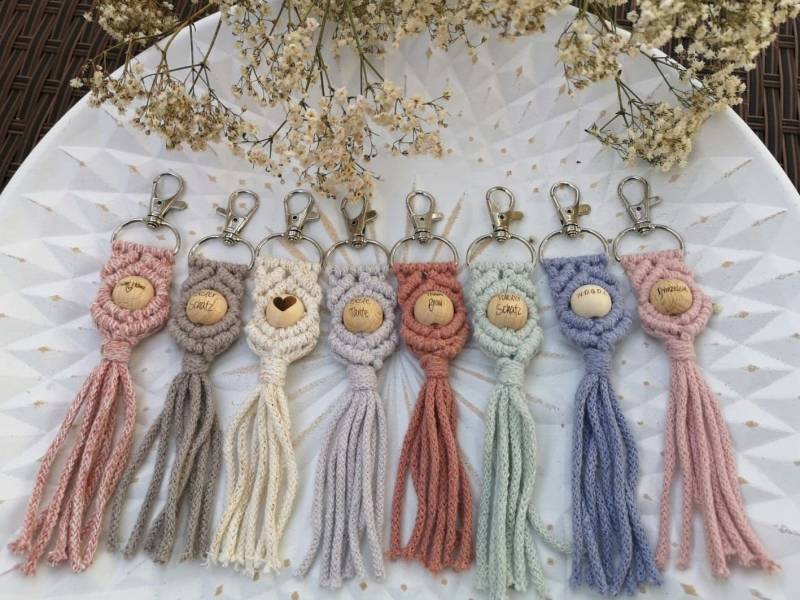 Schlüsselanhänger Mit Holzkugel/Personalisiert Namen Motiv, Aufschrift Zweifarbig Individuell Sonderwünsche Alle Farben Schlüsselanhänger Mit Holzkugel/Personalisiert Namen Motiv, Aufschrift Zweifarbig Individuell Sonderwünsche Alle Farben von Haagramee