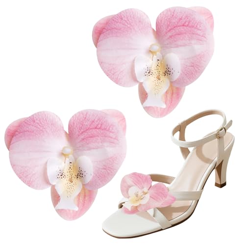Haakong Schuhclips für Damen, dekorative Schuhclips für Damen, Hochzeitsparty, Schuhzubehör, 2 Stück, Pink, Einheitsgröße Haakong Schuhclips für Damen, dekorative Schuhclips für Damen, Hochzeitsparty, Schuhzubehör, 2 Stück, Pink, Einheitsgröße von Haakong