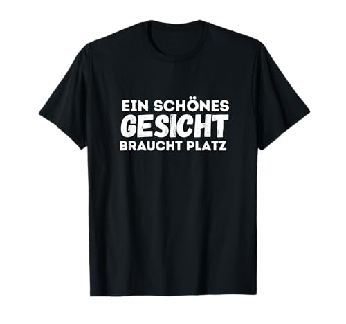 Ein schönes Gesicht braucht Platz Glatze Männer lustig T-Shirt Ein schönes Gesicht braucht Platz Glatze Männer lustig T-Shirt von Haarlos-Humor
