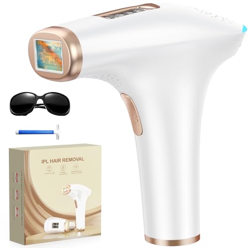 Haarlosy IPL Geräte Haarentfernung Laser - Schmerzfreie Haarentfernungsgerät mit 3 Erweiterte Funktionen HR/SC/RA, 9 Stufen, 999,900 Lichtimpulse für Männer, Frauen, Ideal für Gesicht, Bikini, Körper von Haarlosy