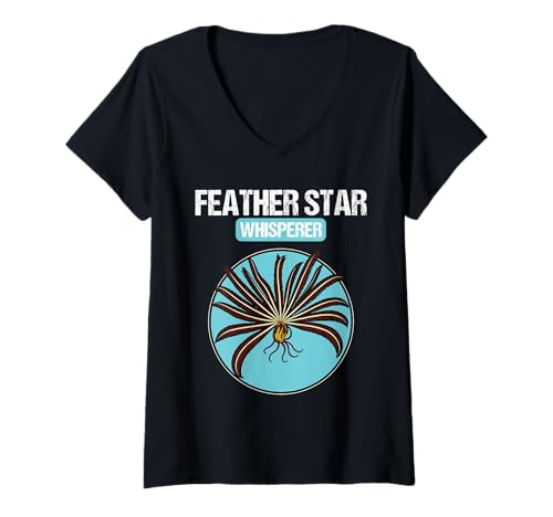 Damen Haarsterne Haarstern T-Shirt mit V-Ausschnitt Damen Haarsterne Haarstern T-Shirt mit V-Ausschnitt von Haarsterne Haarstern Tier Shop