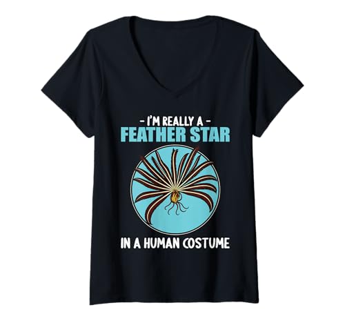 Damen Haarsterne Haarstern T-Shirt mit V-Ausschnitt Damen Haarsterne Haarstern T-Shirt mit V-Ausschnitt von Haarsterne Haarstern Tier Shop