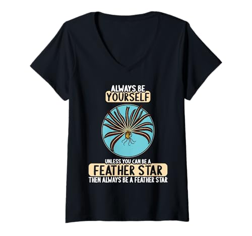 Damen Haarsterne Haarstern T-Shirt mit V-Ausschnitt Damen Haarsterne Haarstern T-Shirt mit V-Ausschnitt von Haarsterne Haarstern Tier Shop