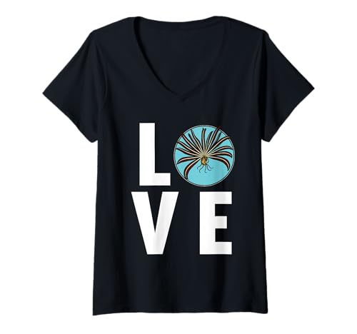 Damen Haarsterne Haarstern T-Shirt mit V-Ausschnitt Damen Haarsterne Haarstern T-Shirt mit V-Ausschnitt von Haarsterne Haarstern Tier Shop