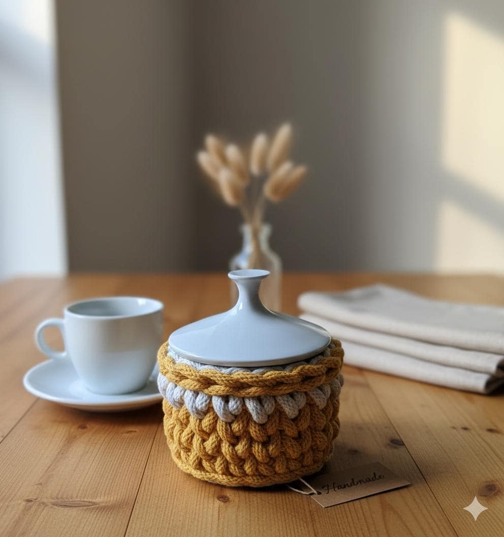 Schmuckdose Häkeldose Mit Deckel Schmuckkästchen Schmuckbox Schatulle Utensilo Dose Box Aufbewahrung Weihnachtsgeschenk Geschenk Makramee von HaaseDesignUnikate