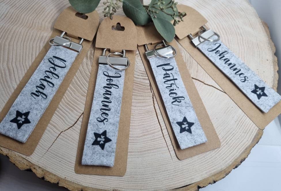 Schlüsselanhänger Personalisiert, Filz, Schutzengel von Haasies