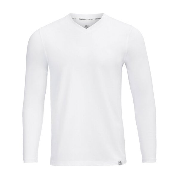 HAASIS BODYWEAR Herren Shirt mit v-neck; Langarm, Single Jersey, Bio Baumwolle von Haasis Bodywear