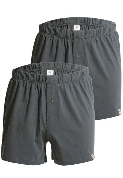 Haasis Bodywear Herren Jersey Boxer, mit Knopfleiste, 2er Pack, Single-Jersey von Haasis Bodywear