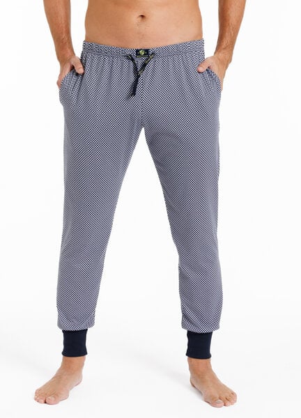 Haasis Bodywear Herren Pyjamahose mit Bündchen Alloverprint mit Seitentaschen, Bio Baumwolle, GOTS zertifiziert von Haasis Bodywear