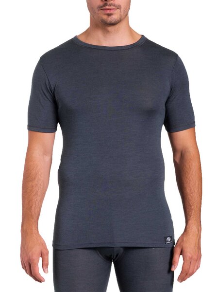 Haasis Bodywear edles Wolle/Seide Herren Basic Shirt Rundhals Feinripp von Haasis Bodywear