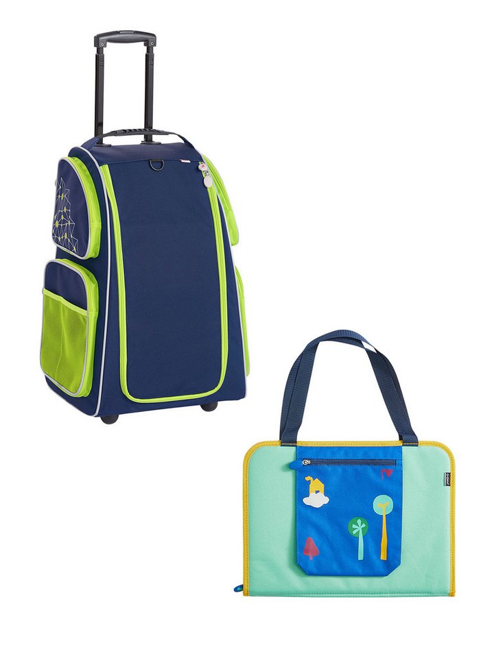 Haba Kinderkoffer Schranktrolley 2 Rollen und Kreativtasche, Reisekoffer Kinder, Trolley Kinder, Kofferset Kids von Haba