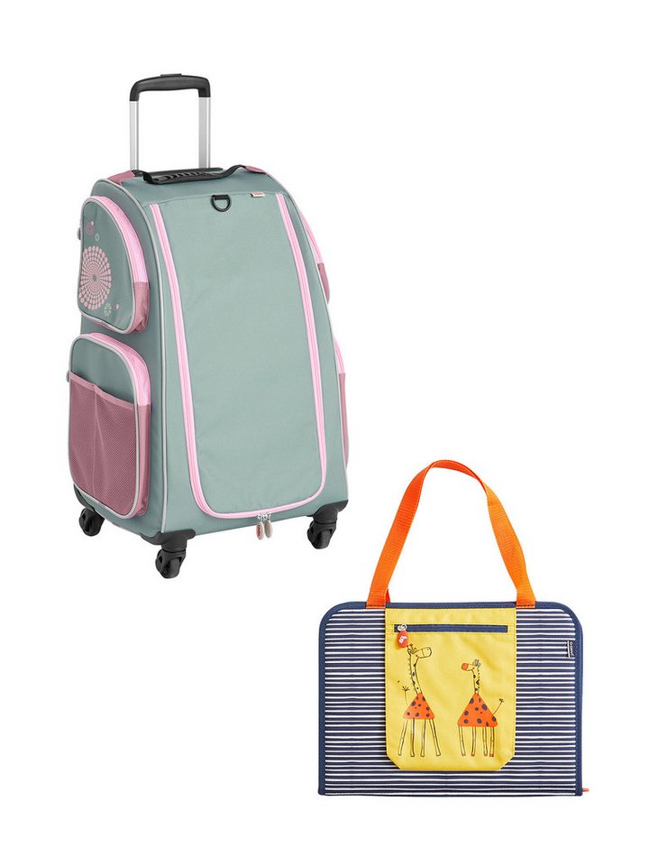 Haba Kinderkoffer Schranktrolley 4 Rollen und Kreativtasche, Reisekoffer Kinder, Trolley Kinder, Kofferset Kids von Haba
