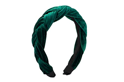 HABAC STUDIO - Stirnbänder für Damen, Haarschmuck für Damen, Haarbänder für Mädchen, Stirnbänder, Samt, geflochten, UK-Verkäufer (Grün) HABAC STUDIO - Stirnbänder für Damen, Haarschmuck für Damen, Haarbänder für Mädchen, Stirnbänder, Samt, geflochten, UK-Verkäufer (Grün) von Habac Studio