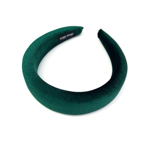 Samt gepolsterte Stirnbänder für Frauen - Breite 4,2 cm Haarschmuck für Damen und Mädchen, nicht kneifen, bequeme Passform (grün) von Habac Studio