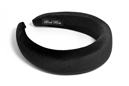 Samt gepolsterte Stirnbänder für Frauen - Breite 4,2 cm Haarschmuck für Frauen und Mädchen, nicht kneifen, bequeme Passform (schwarz) Samt gepolsterte Stirnbänder für Frauen - Breite 4,2 cm Haarschmuck für Frauen und Mädchen, nicht kneifen, bequeme Passform (schwarz) von Habac Studio