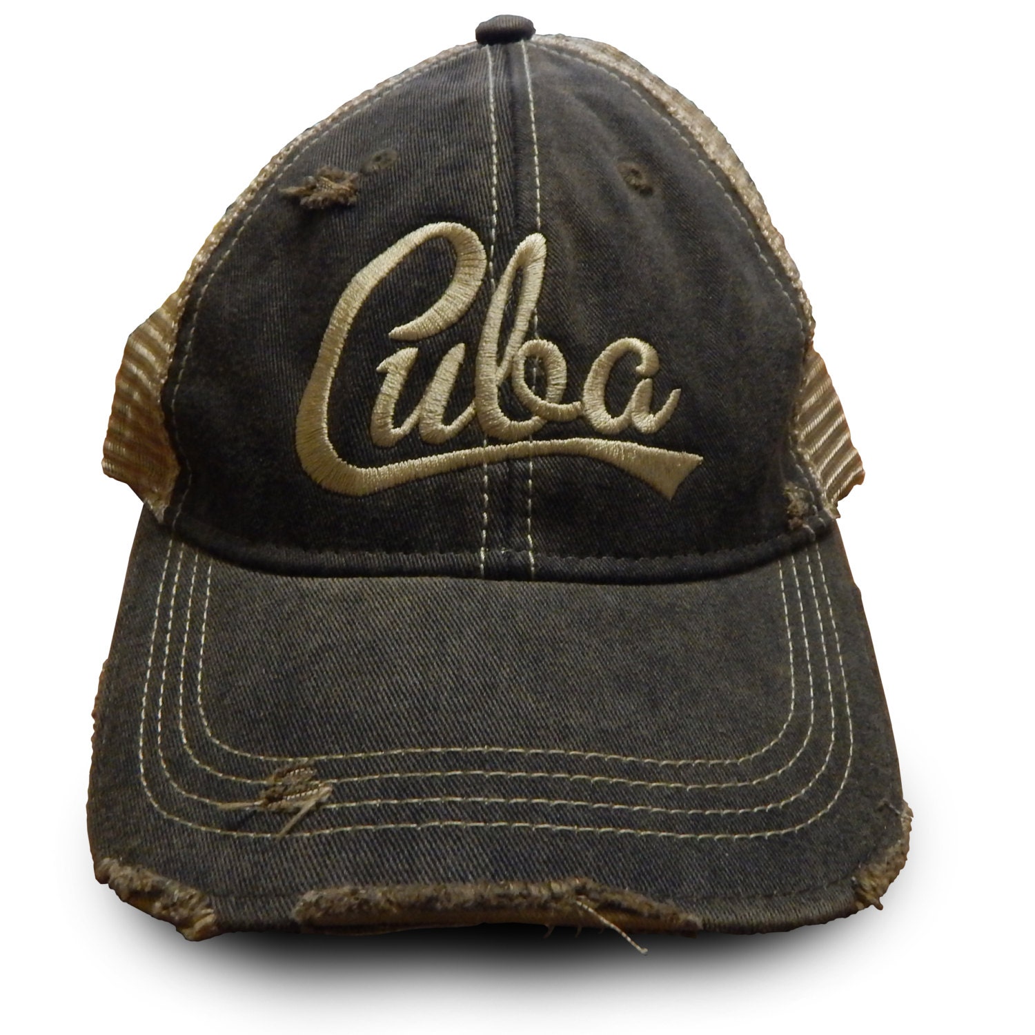 Schwarze Vintage Baseball Cap Schwarze Vintage Baseball Cap von HabanaBrandClothing