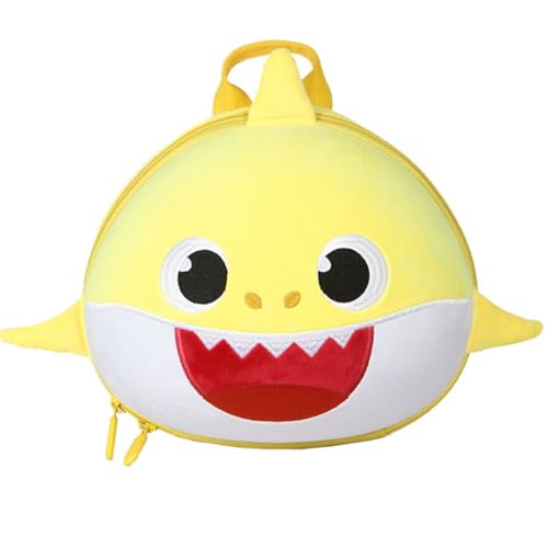 Habarri SUPERCUTE Kindergarten Rucksack - Kinderrucksack Mädchen/Junge - Mini Rucksack für Kinder von 3-6 Jahren - verstellbare Träger - Baby Shark Gelb von Habarri