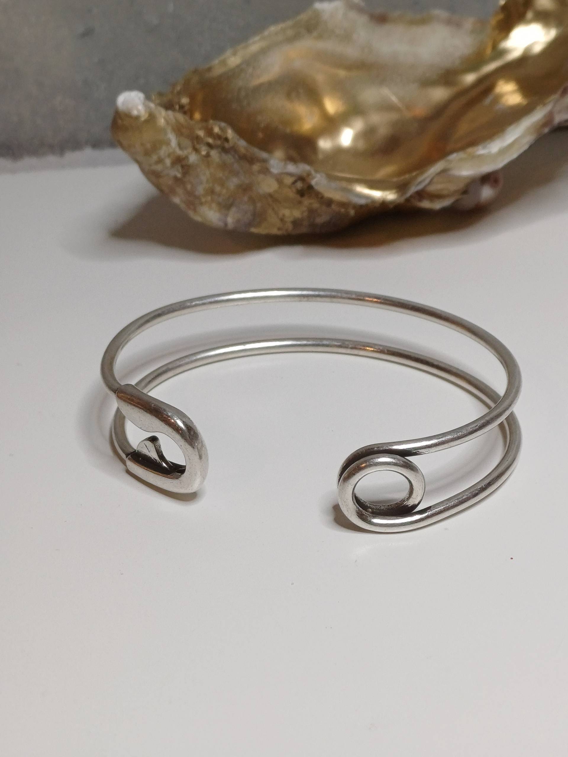 925-Er Versilberter Armreif Silberarmreif Bangle Silver Plated von HaberElements14