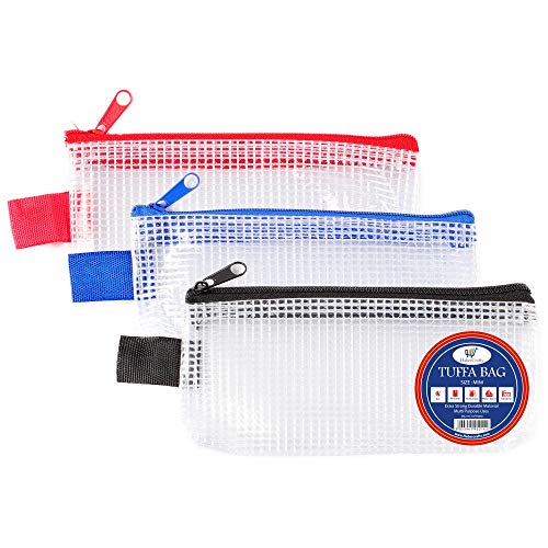 Habercrafts Mini Tuff Bag Reißverschluss Geldbörse Transparent Kunststoff Brieftaschen Reißverschluss Tasche Aktenmappe Federmappe Wasserabweisend Verstärkte Schwerlast Netztaschen (Mini – 3 Stück) Habercrafts Mini Tuff Bag Reißverschluss Geldbörse Transparent Kunststoff Brieftaschen Reißverschluss Tasche Aktenmappe Federmappe Wasserabweisend Verstärkte Schwerlast Netztaschen (Mini – 3 Stück) von Habercrafts