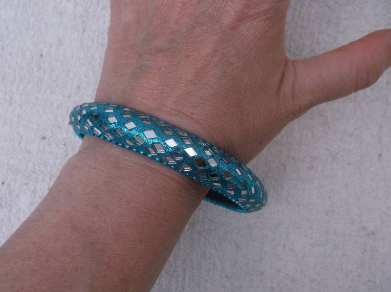 Ein Funkelnder Armreif, Spiegel Chip Armband, Modeschmuck von HaberdashHop