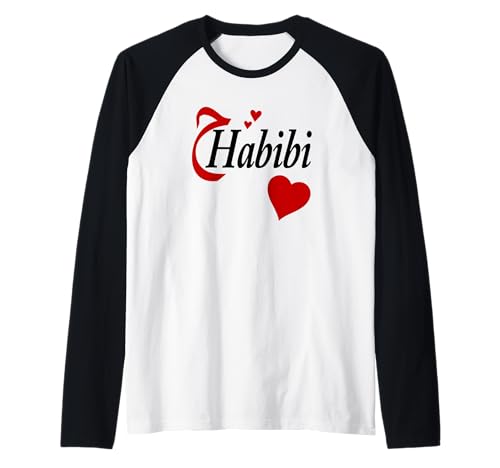 Habibi My Love Arabisch Englisch Schrift Geschenke Männer Frauen Kinder Raglan Habibi My Love Arabisch Englisch Schrift Geschenke Männer Frauen Kinder Raglan von Habibi My Love Arabic English Script Gifts father