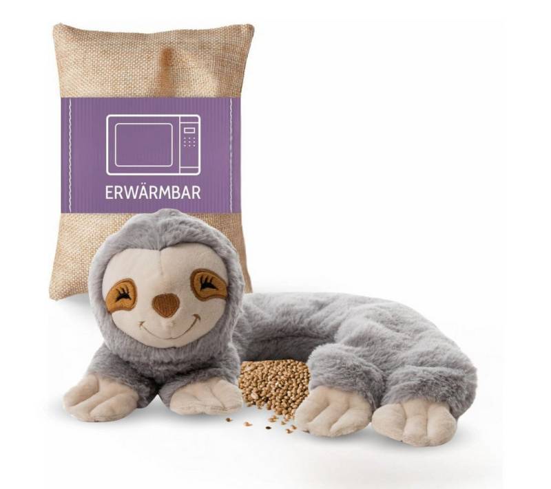 Habibi Plush Wärmekissen Habibi Plush Premium Nackenhörnchen Faultier grau von Habibi Plush