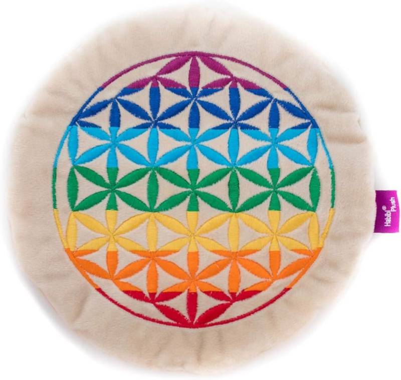 Habibi Plush Wärmekissen Habibi Plush Premium Wärmekissen Blume des Lebens bunt von Habibi Plush