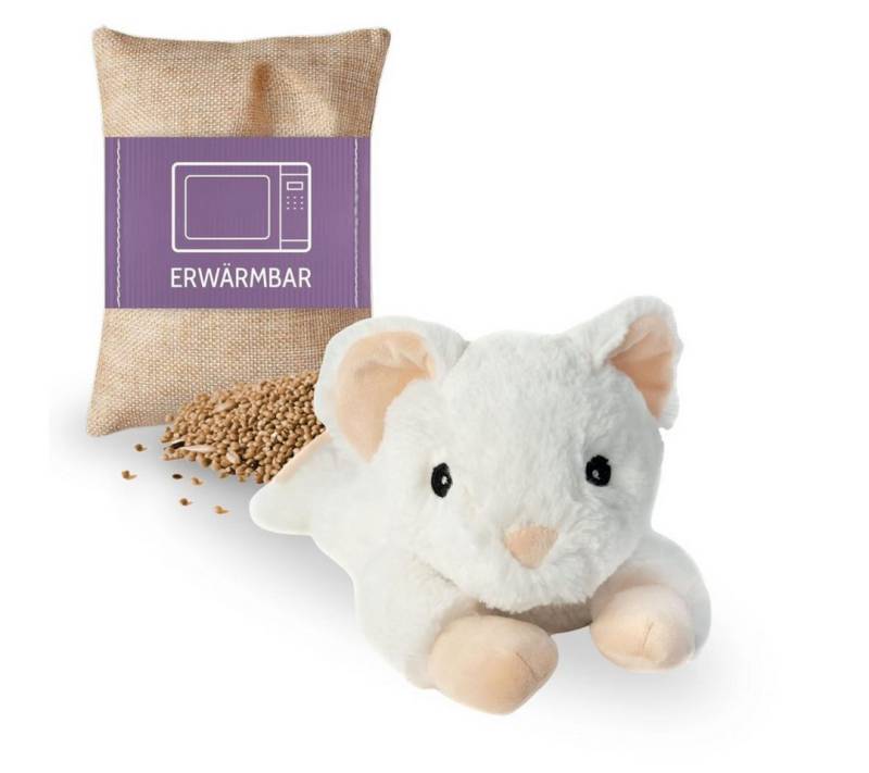 Habibi Plush Wärmekissen Habibi Premium Wärmekissen Stofftier weiße Maus von Habibi Plush