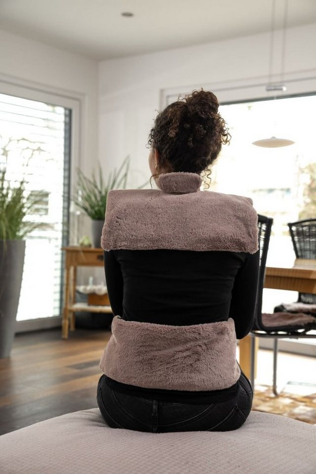 Habibi Plush Wärmekissen Habibi Schulter-/Rückenwärmer grau für Mikrowelle und Backofen, (1 Nacken-/Schulter-/Rückenwärmer) von Habibi Plush