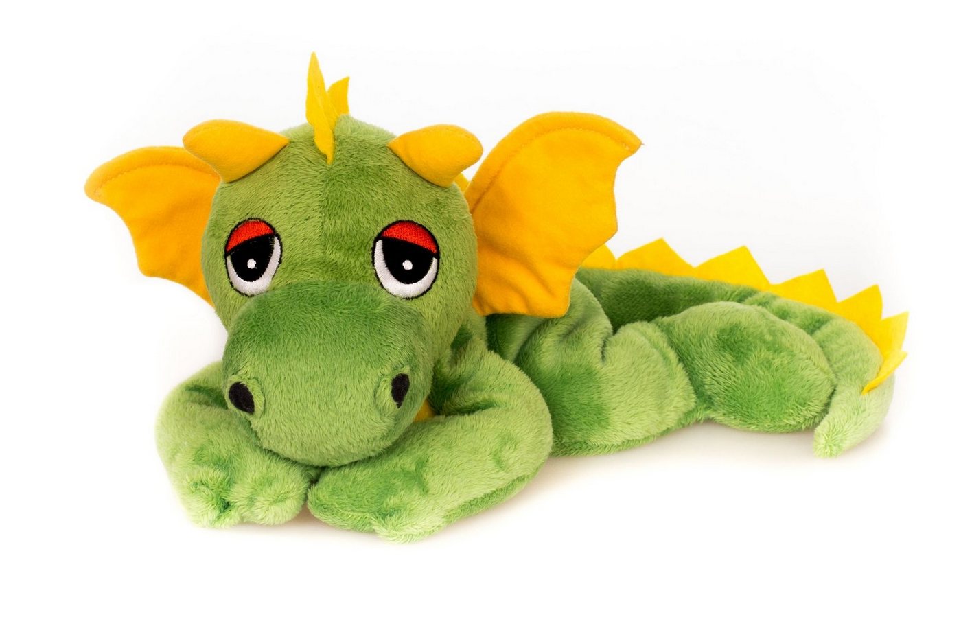 Habibi Plush Wärmekissen Habibi Wärmetier Glücksdrache grün Mikrowelle/Ofen, (Wärmekuscheltier) von Habibi Plush