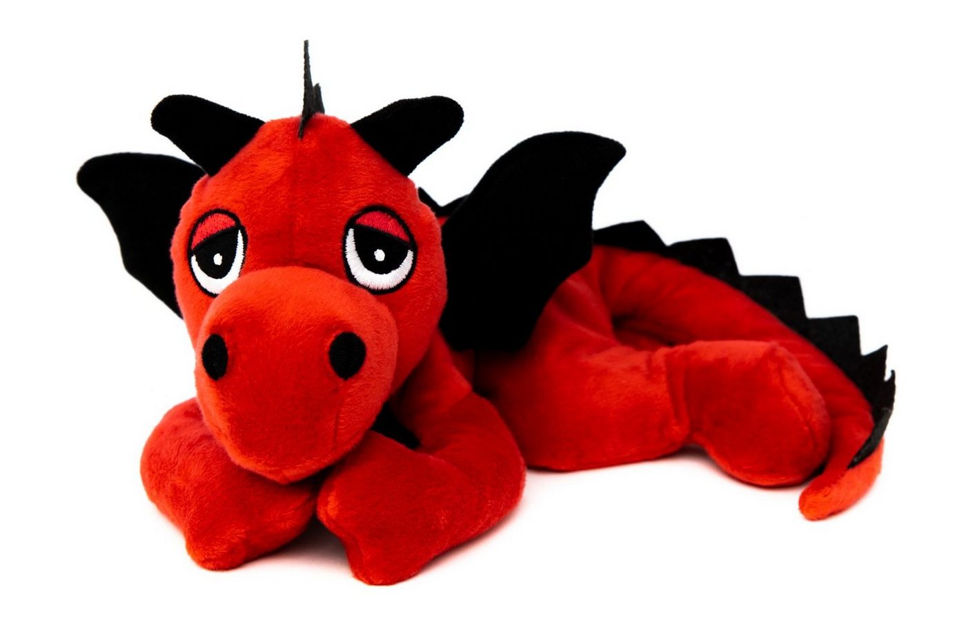 Habibi Plush Wärmekissen Habibi Wärmetier Glücksdrache rot Mikrowelle/Ofen, (Wärmekuscheltier) von Habibi Plush