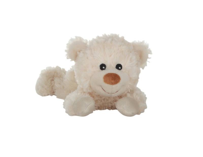 Habibi Plush Wärmekissen Habibi Wärmetier liegender Bär creme Kuscheltier Mikrowelle/Ofen, (Wärmekuscheltier) von Habibi Plush