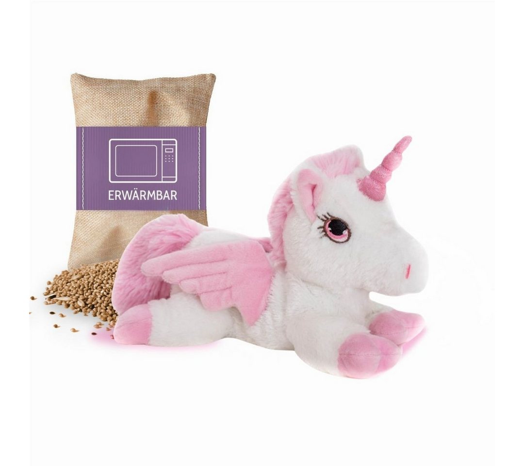 Habibi Plush Wärmekissen Premium Pegasus mit rosa Glitzerhorn von Habibi Plush