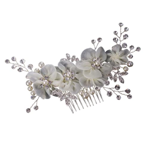 Haarkamm Hochzeit Haarkamm Haarschmuck Frauen Haarspange Kamm Perle Blume Haar Seitenkamm Dekorative Anmut Haarkämme Zubehör Haarkamm Clips Haarschmuck Kamm Haar Steckkamm von Habrur