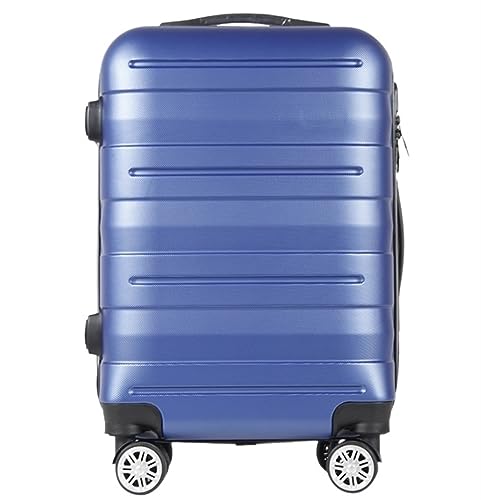 Habrur Rollkoffer Koffer Trolley Aufgegebenes Hardside-Gepäck Mit 4 Spinnerrädern, Leichter Koffer Für Männer Und Frauen Koffer Gepäck Reisekoffer (Color : Blu, Size : 24inch) von Habrur