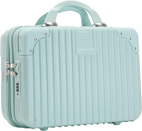 Habrur Rollkoffer Koffer Trolley Make-up-Reisekoffer, Hartschalen-Kosmetikkoffer, Tragbarer ABS-Kosmetikkoffer, Handgepäckkoffer Für Damen Koffer Gepäck Reisekoffer (Color : F, Size : 14inch) von Habrur